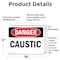 Signmission Caustic Danger Sign, Vinyl Decal, 18in W x 12in L, 2PK OS-2PACK-DS-D-1218-L-2416 - alternate 4